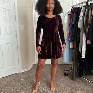 Velvet Burgundy Dress